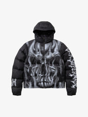 X-Ray Skeleton Graphic Hooded Padded Coat