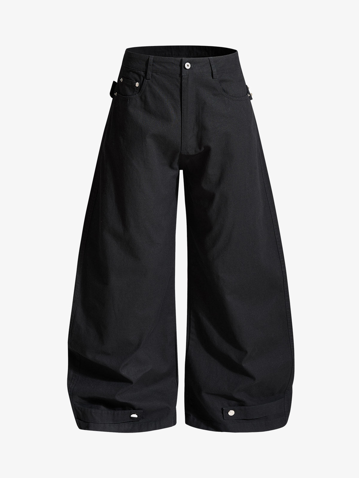 Detachable Back Panel Riveted Pants 
