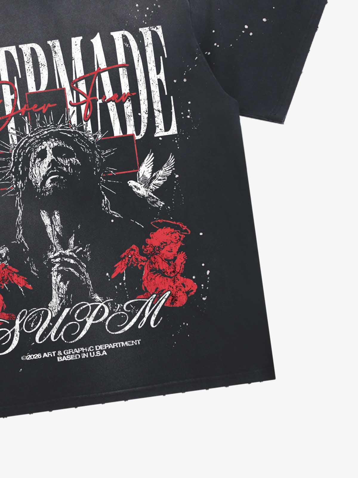 Jesus Prayer Graphic Ink Splatter Tee