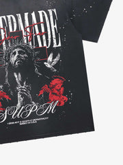 Jesus Prayer Graphic Ink Splatter Tee