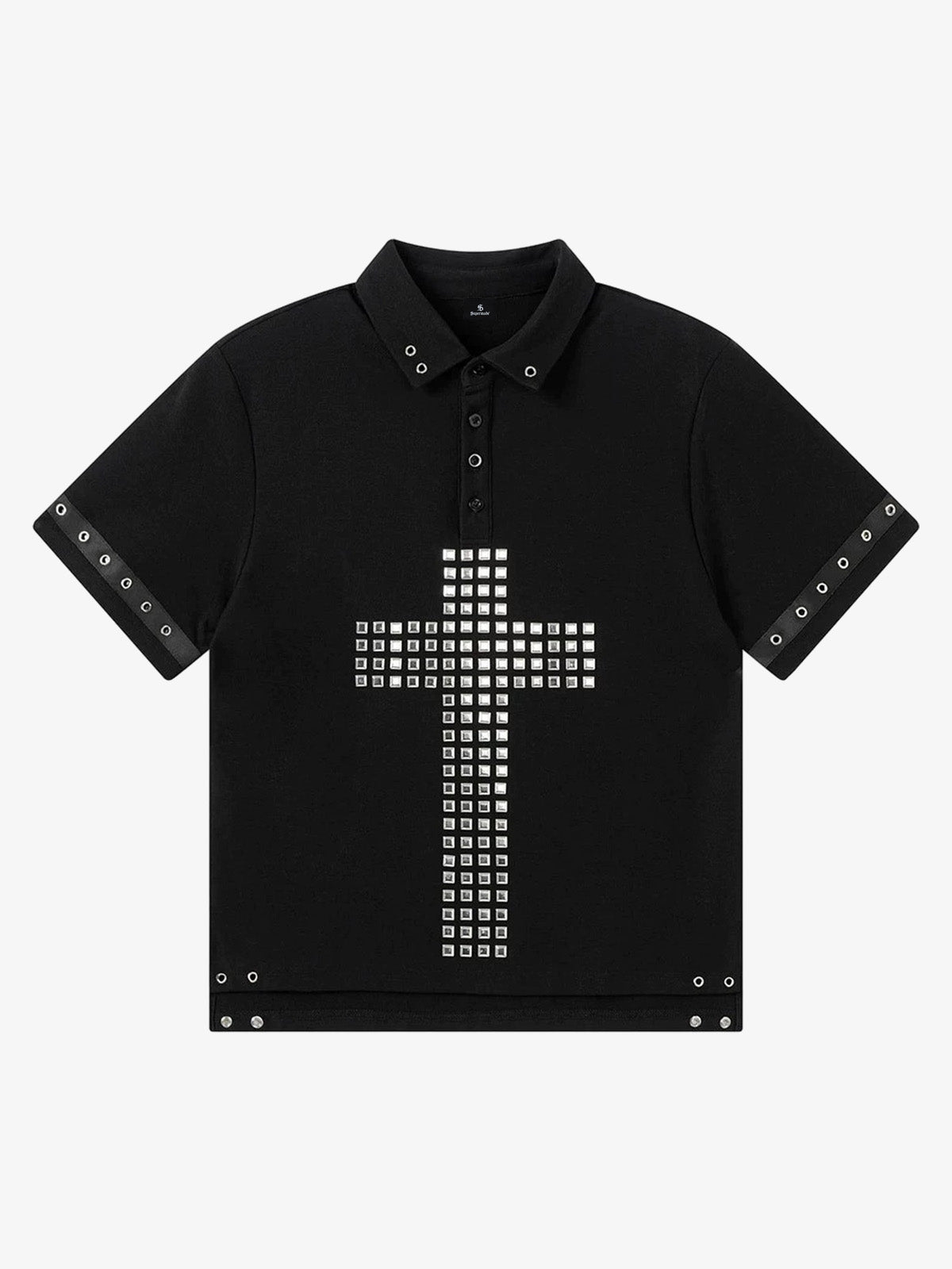 Studded Cross Polo Shirt
