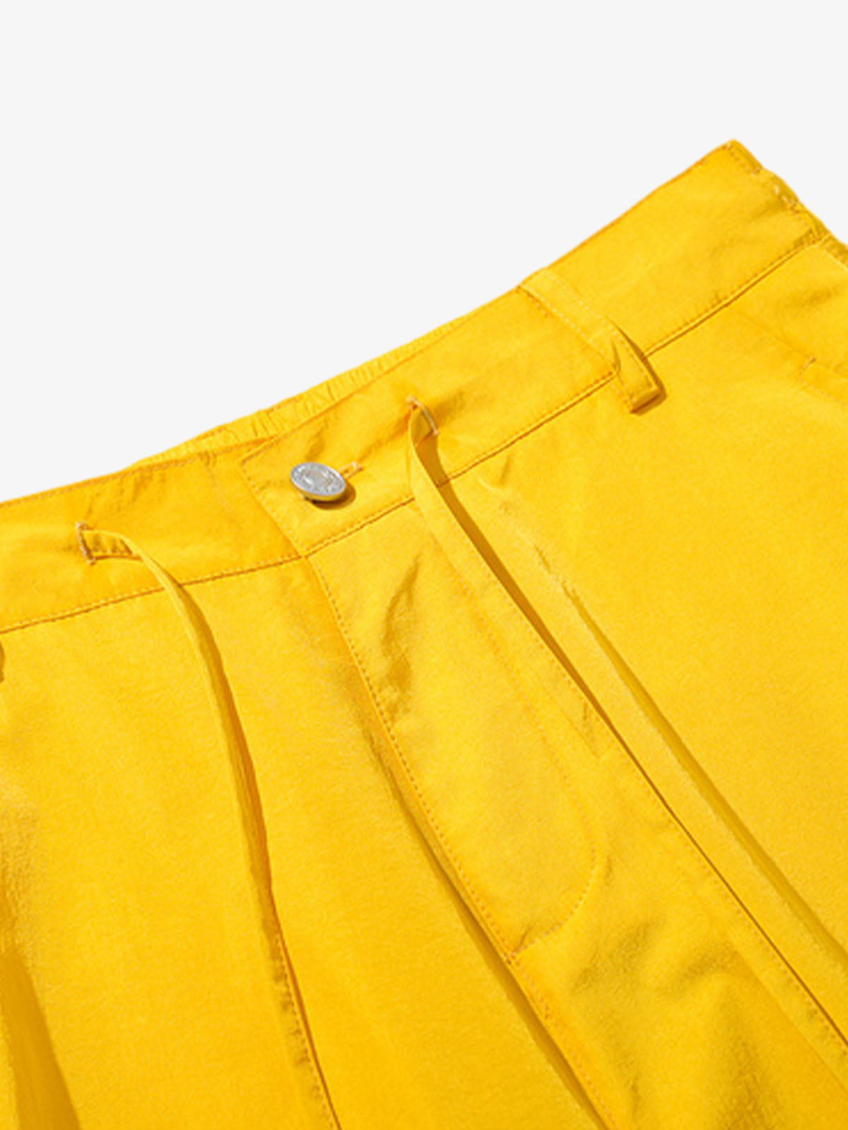 Vintage Drawstring Draped Embroidered Wide Leg Pants 