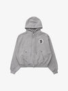 Hoodie mit Erdprint und Nietenbesatz „Goodbye World“