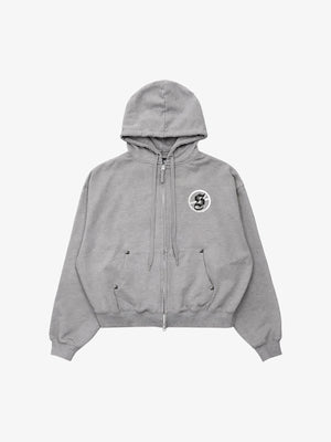 "Goodbye World" Earth Print Studded Hoodie