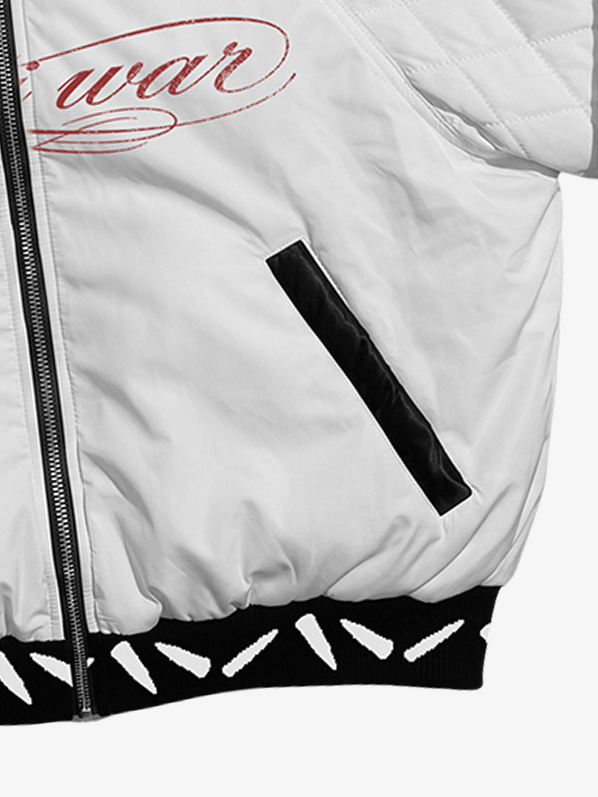 Devil Graphic Bullet-Jacquard Quilted Varsity Jacket