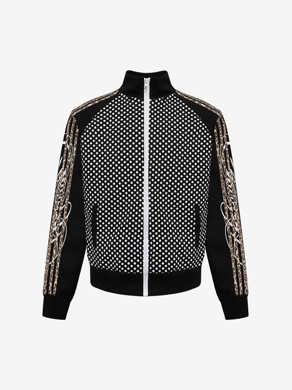 Polka-Dot Script Graphic Jacket
