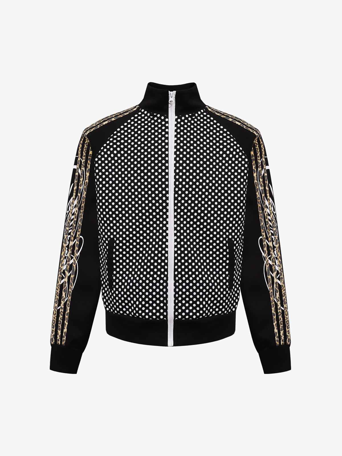 Polka-Dot Script Graphic Jacket