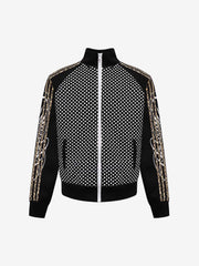 Polka-Dot Script Graphic Jacket