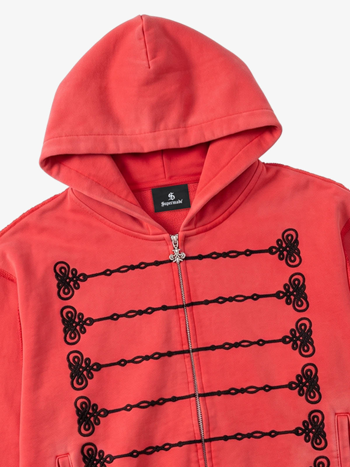 Street Style Fold-Button Hoodie