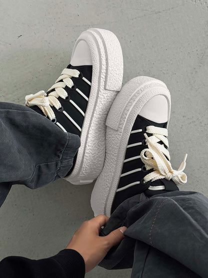 Hidden Height-Boosting Sneakers with Stylish Platform Design 