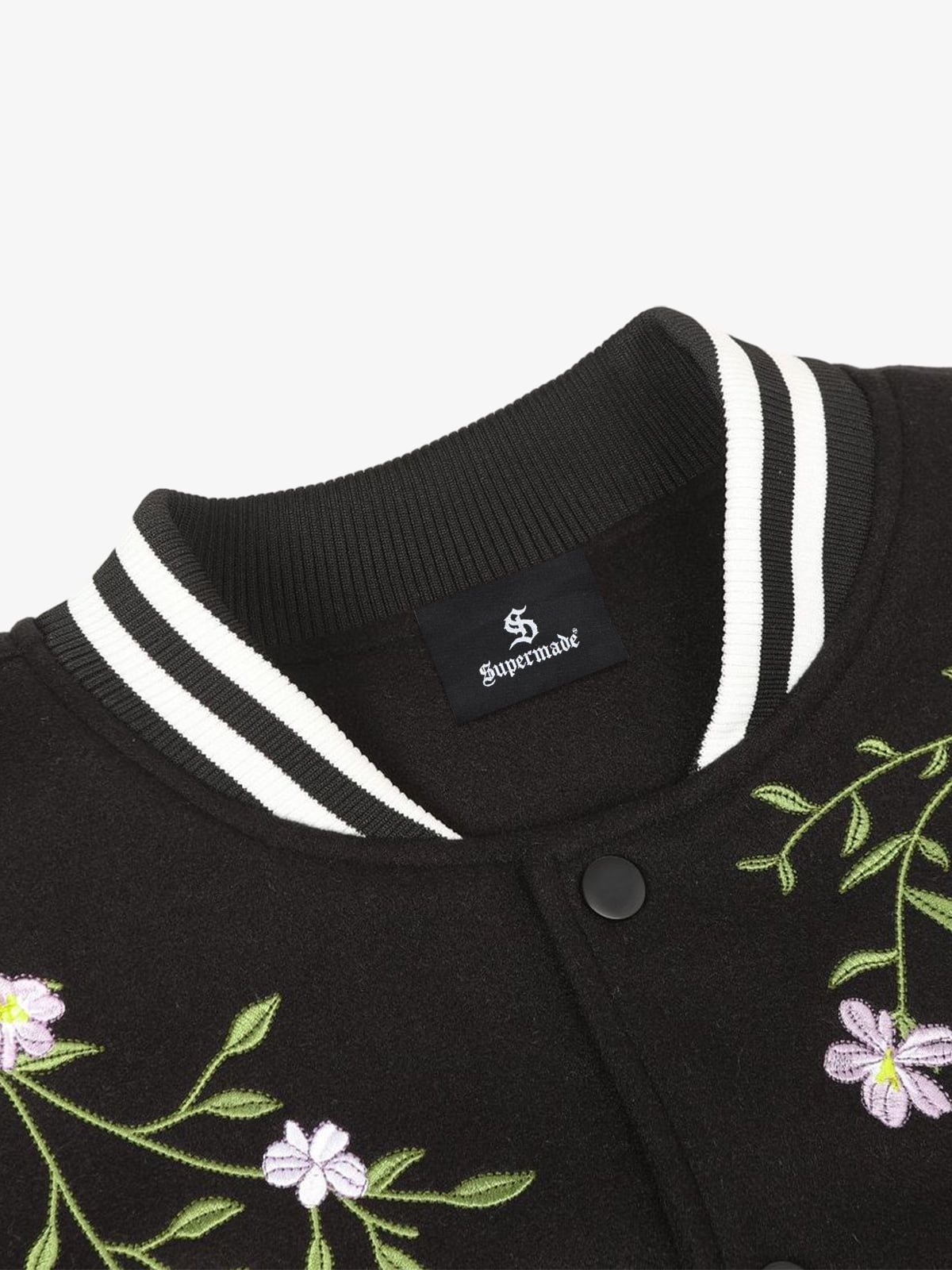 Floral Embroidered Baseball Jacket for Women - Stylish and Versatile Outerwear 