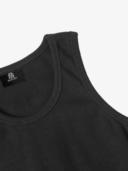 Street Ribbed Slim Fit Printed Vest 
