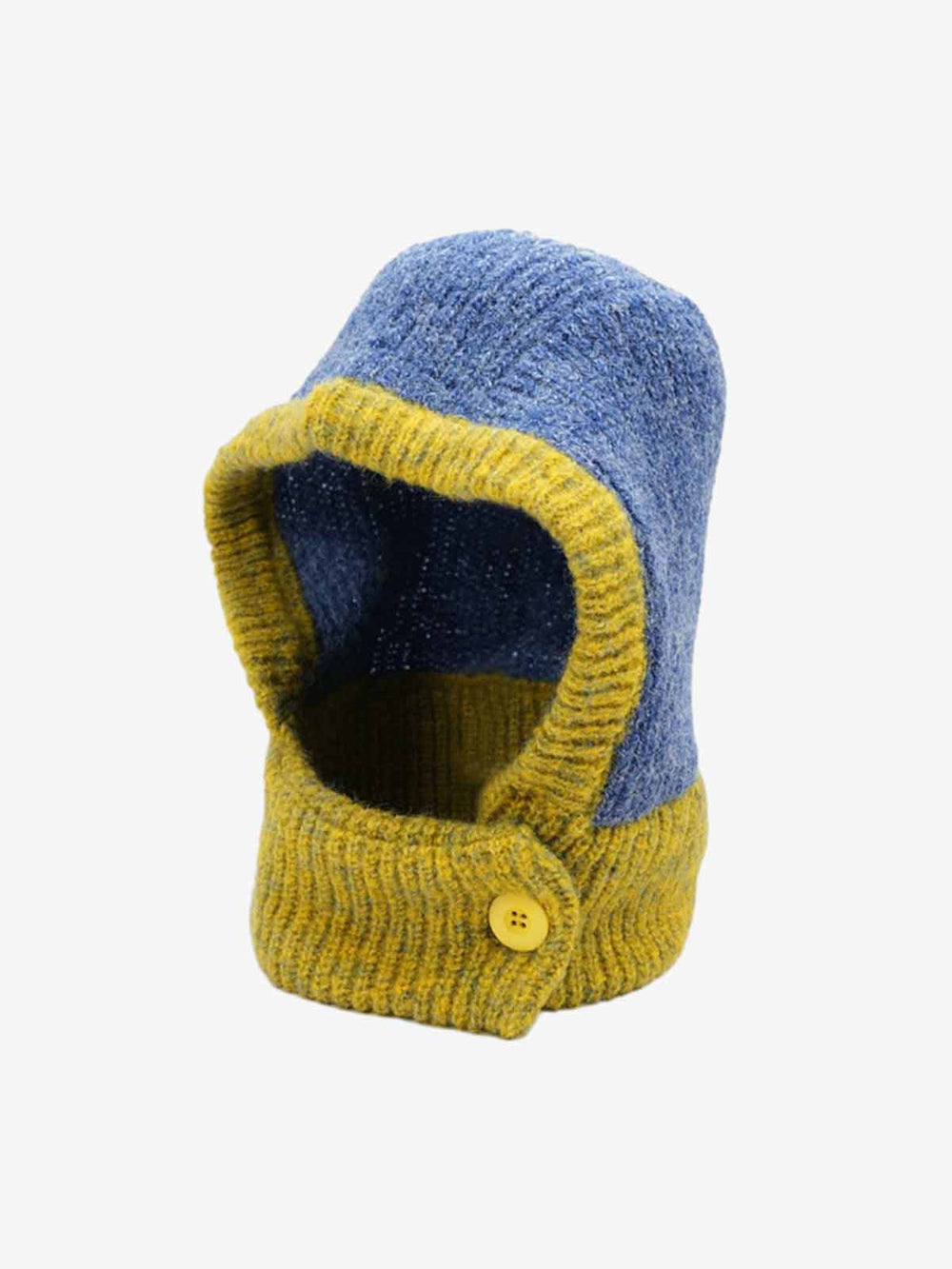 Retro Color-Block Chunky Knit Balaclava Hats 