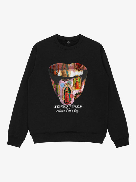 Unique Tooth Design Graphic Sweatshirt for Casual Wear 