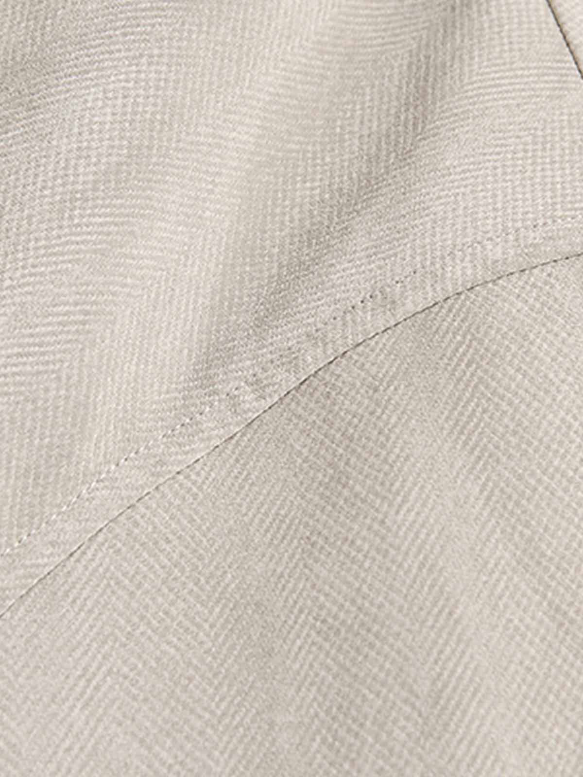 Detachable Knit Collar Zip Up Pocket Jacket