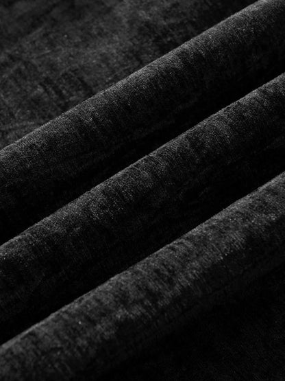 Stylish Velvet Bomber Jacket with Leather Collar for Men 