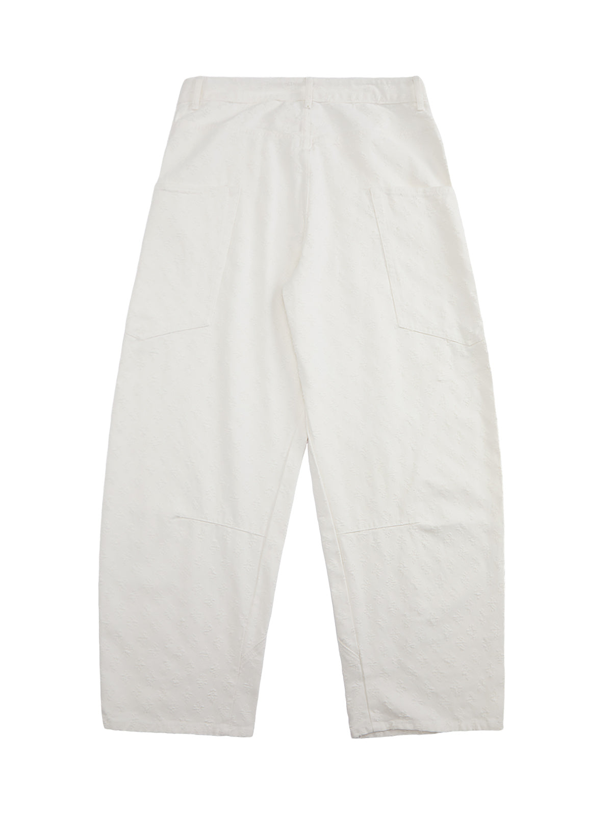 Textured Structured Barrel Jeans