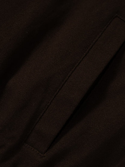 Thesupermade Oblique Zipper Design Lambswool Collar Quilted Jacket 