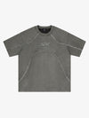 Reflective Striped Suede Tee