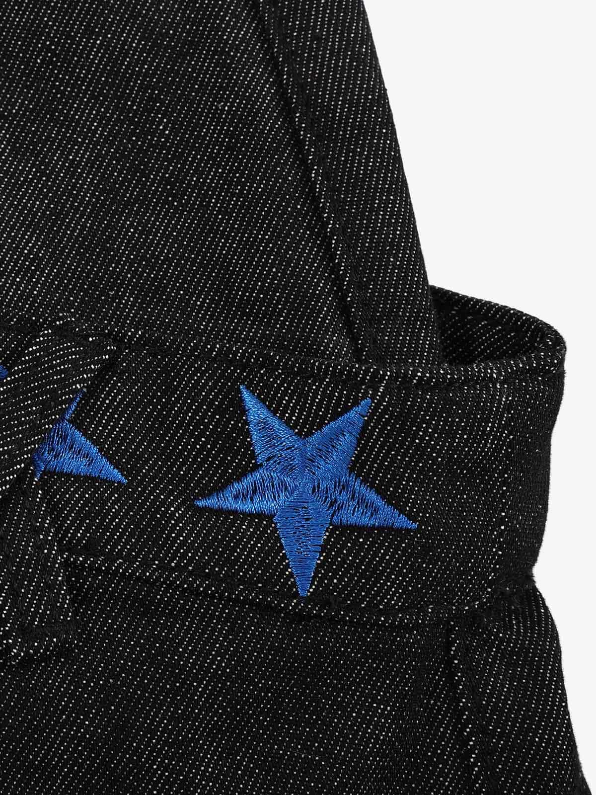 Star Equestrian Embroidered Double-Waist Jeans