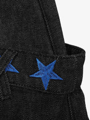 Star Equestrian Embroidered Double-Waist Jeans