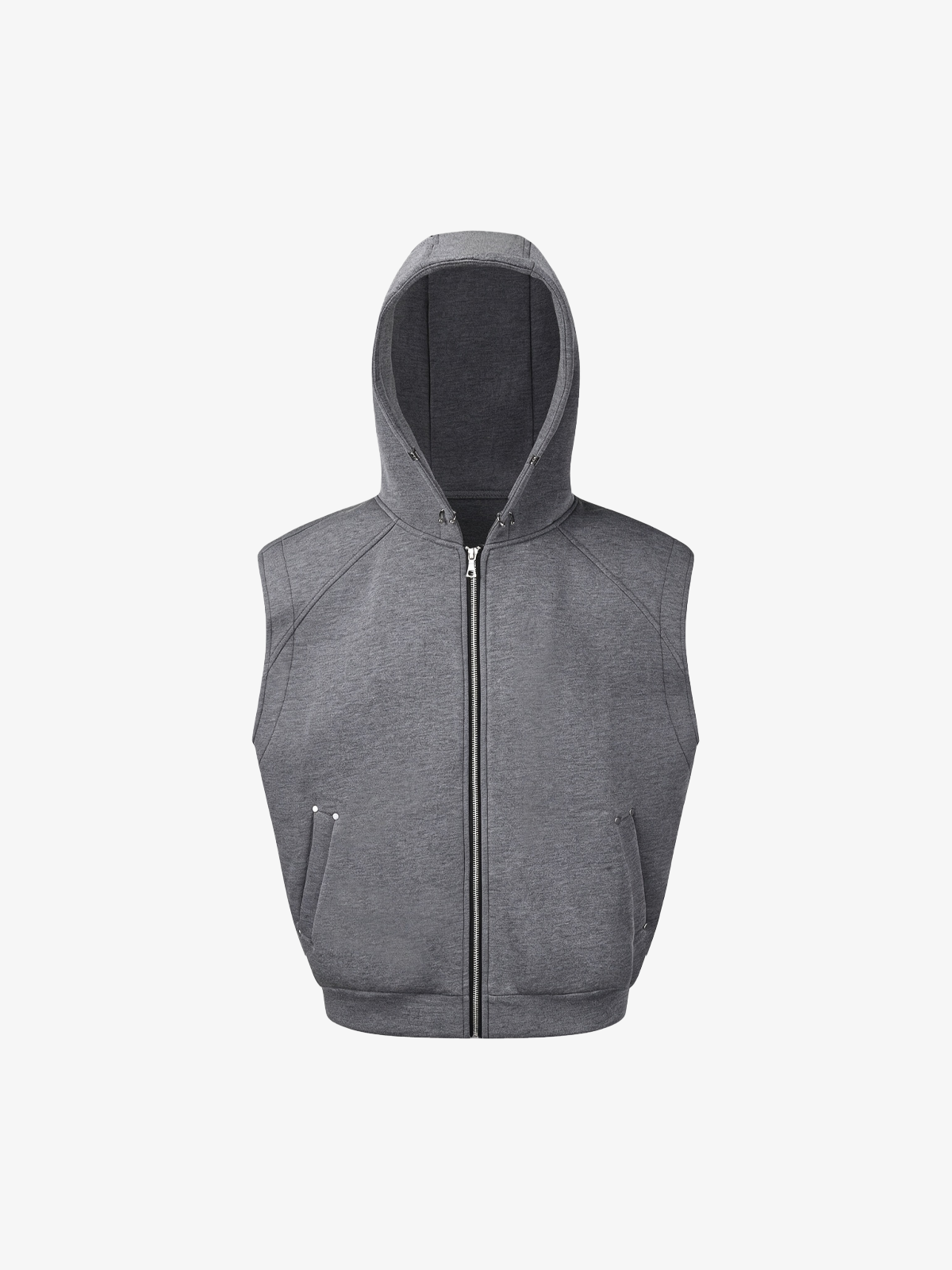 Rivet Hooded Zip Vest