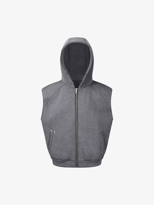Rivet Hooded Zip Vest