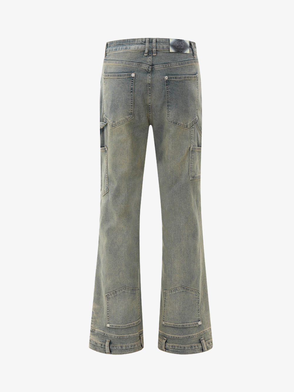 Inside-Out Washed Flared Jeans
