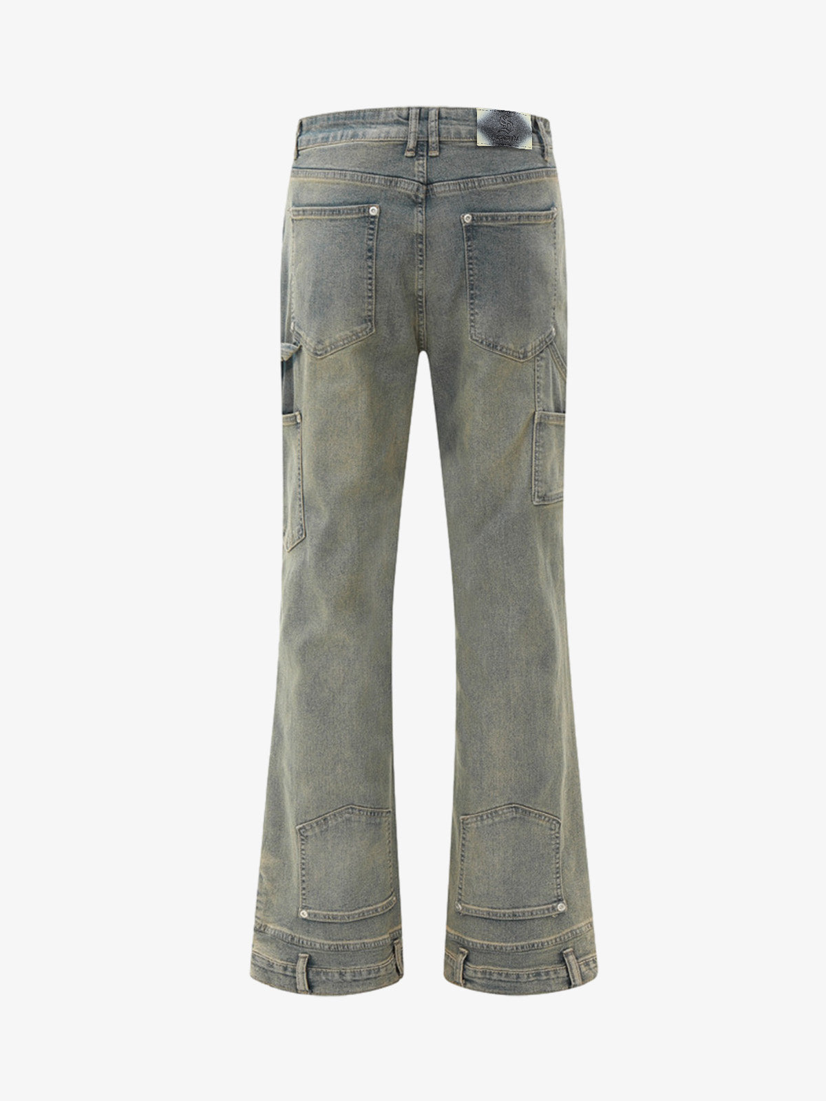 Inside-Out Washed Flared Jeans