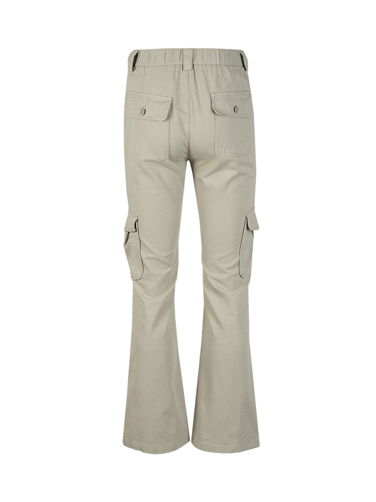 Multi-Pocket Slim Fit Flare Pants