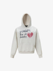 Heart Letter Graphic Hoodie