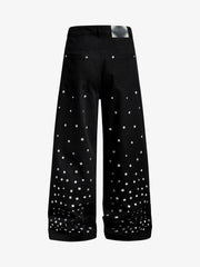 Rhinestone Straight Leg Pants 