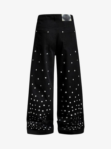 Rhinestone Straight Leg Pants 