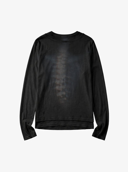 Layered Skeleton Print Blouse