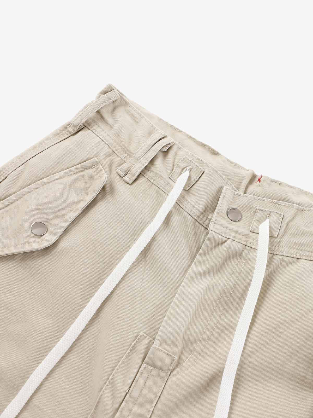 Curved-Hem Baggy Cargo Pants 