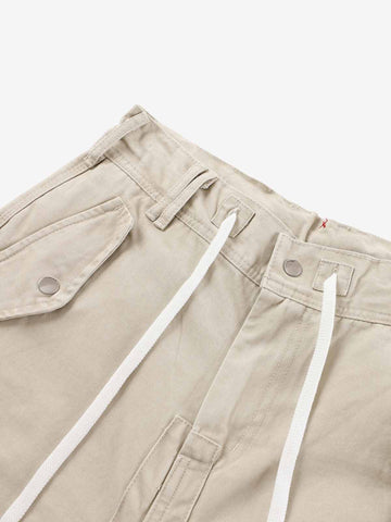 Curved-Hem Baggy Cargo Pants 