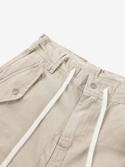 Curved-Hem Baggy Cargo Pants 