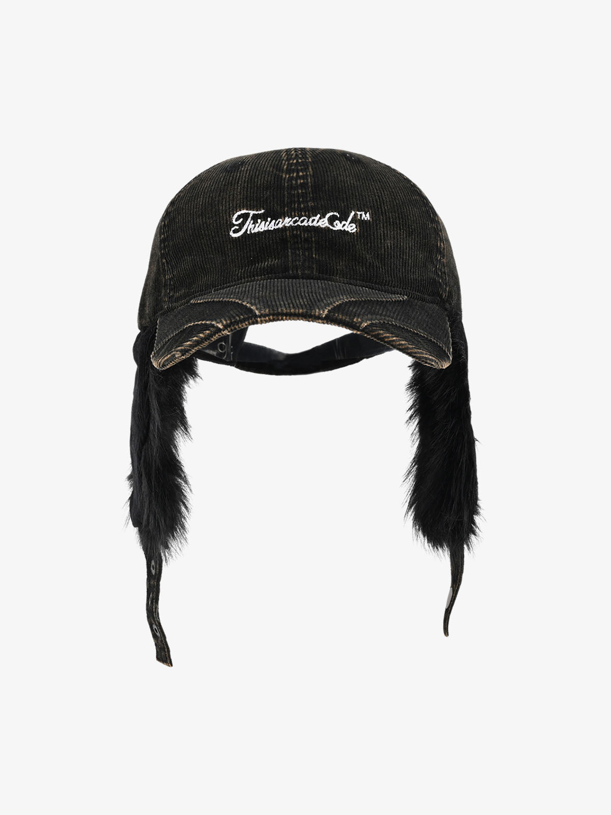 Street-style Retro Distressed Corduroy Duckbill Cap