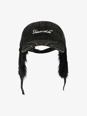 Street-style Retro Distressed Corduroy Duckbill Cap