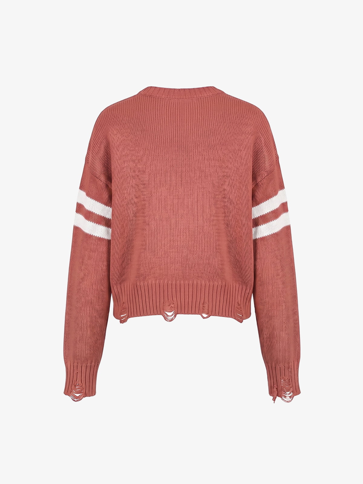 Vintage Digital Print Knit Sweater