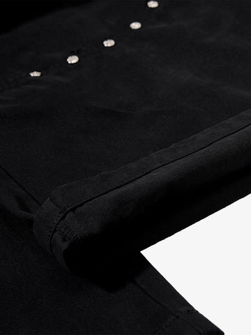Bandana Waist Strap Multi-Pocket Cotton Cargo Pants 