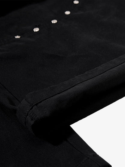 Bandana Waist Strap Multi-Pocket Cotton Cargo Pants 