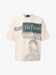 Statement Text Graphic Waffle T-Shirt 