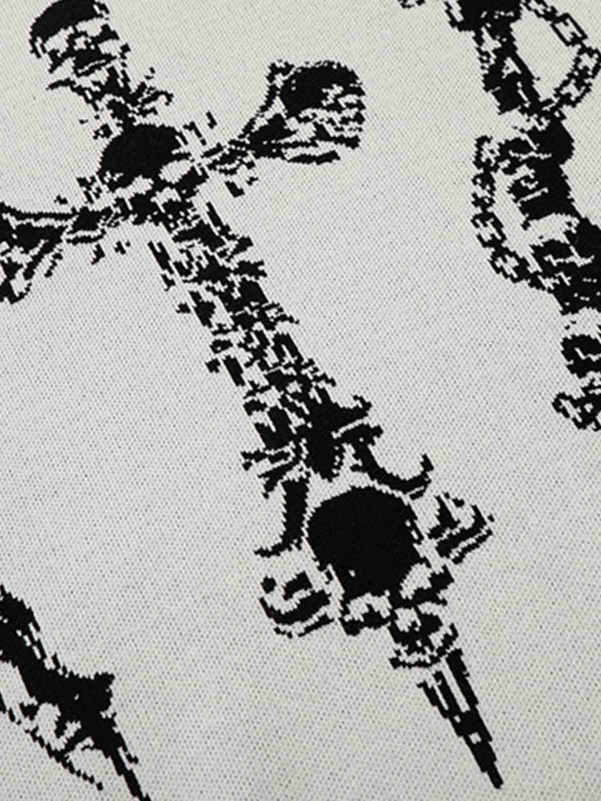 Gothic Cross Graphic Knit T Shirt