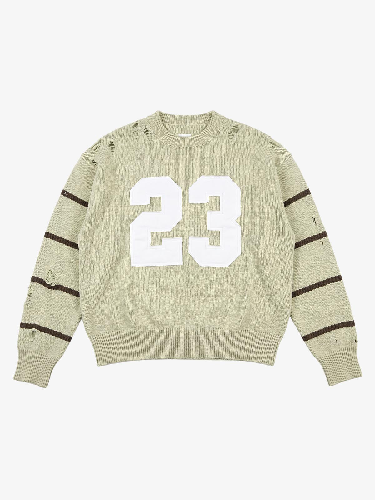 Distressed '23' Appliqué Boxy Fit Sweater
