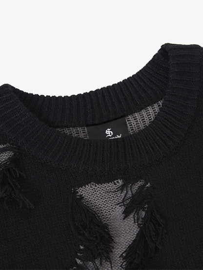 Skull Pattern Knit Sweater for Bold Fashion Statements 