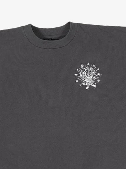 Black Graphic Crop Tee