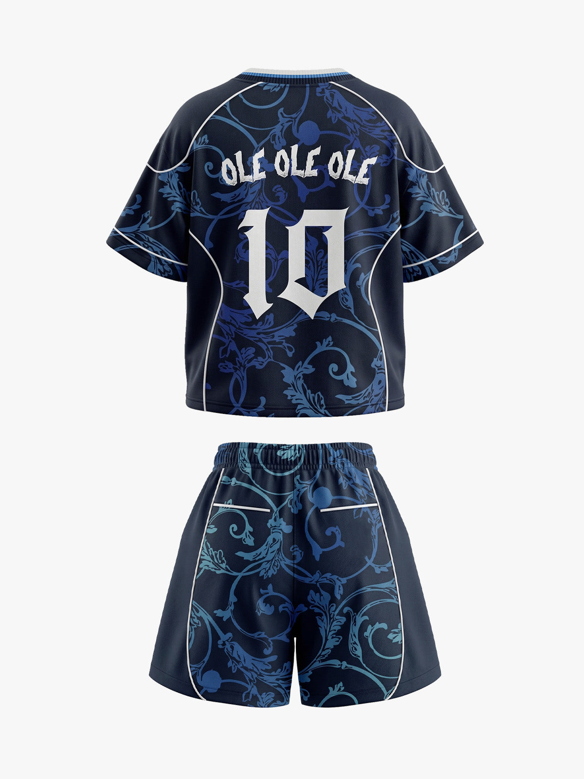 Retro Spanish Style "Ole Ole Ole" Slogan Custom Jersey Set