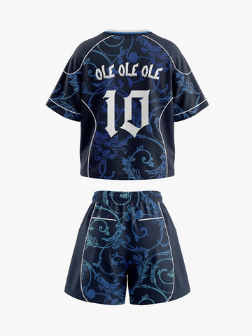 Retro Spanish Style "Ole Ole Ole" Slogan Custom Jersey Set