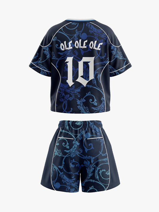 Retro Spanish Style "Ole Ole Ole" Slogan Custom Jersey Set